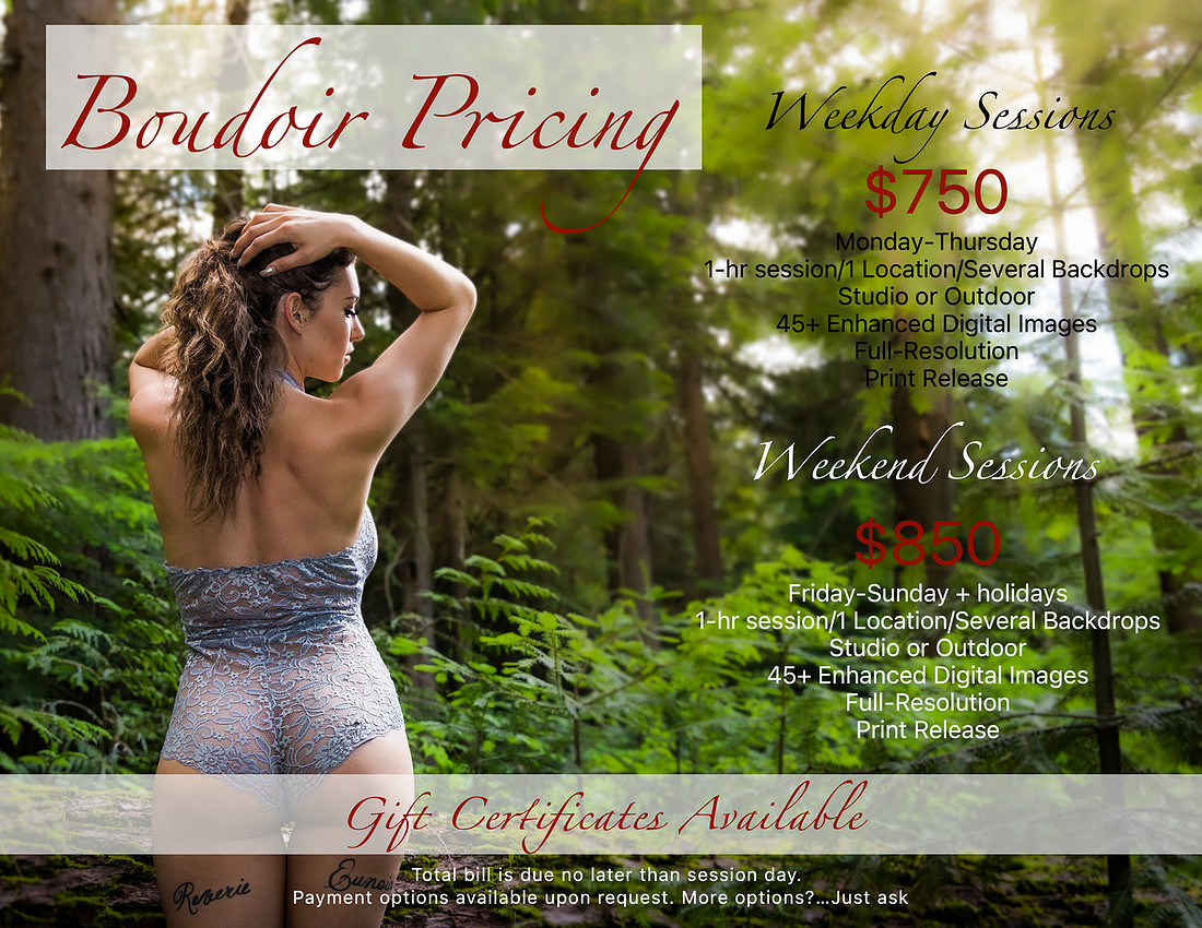 Boudoir Pricing 2026