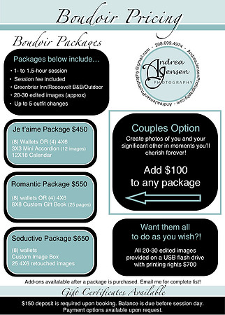 Boudoir Pricing 2017
