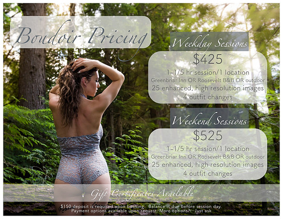 Boudoir Pricing 2017